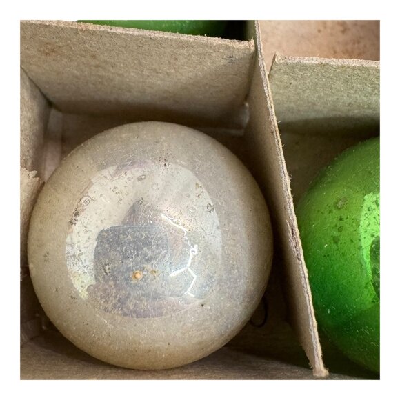 Vintage  Glass Christmas Tree Mini 1" Ornament Set Pink Rare Holiday Decor READ - Picture 6 of 10